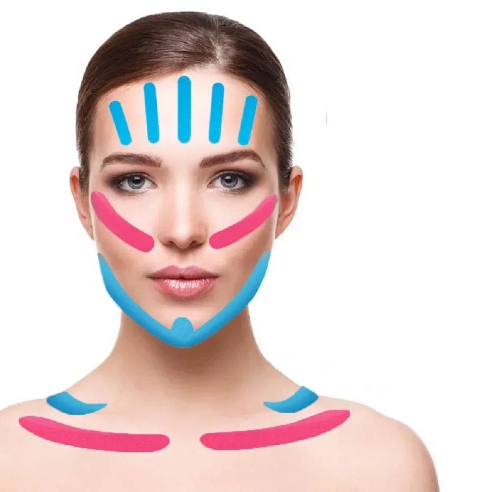 Facial Kinesiology Tape for Face and Neck Lifting