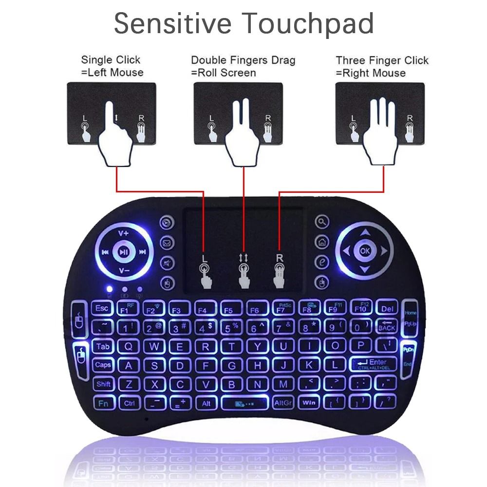 i8 2.4G Air Mouse Touchpad Mini Wireless Keyboard