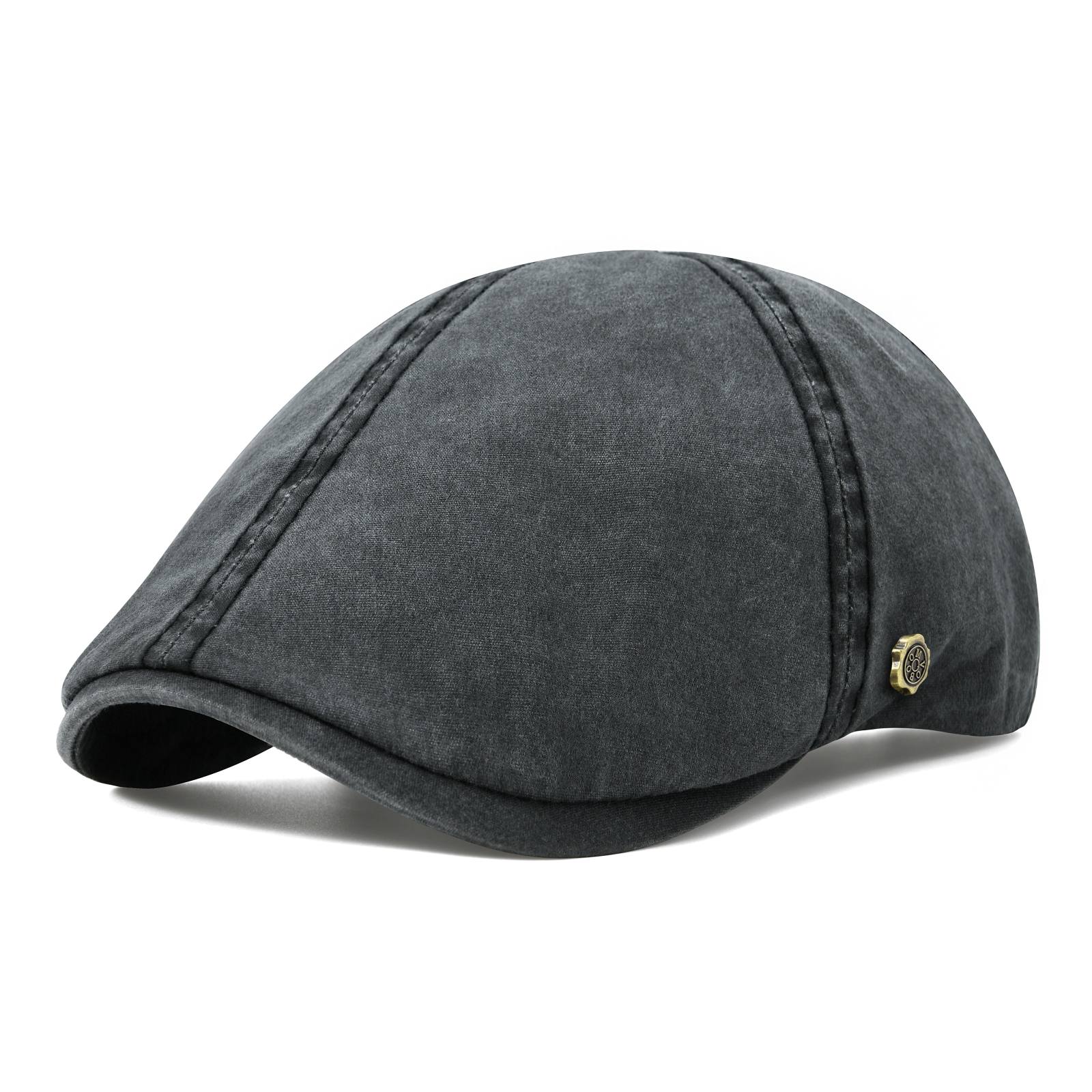 Classic Cotton Flat Cap Newsboy Ivy Hat for Men Women Casual Beret Style