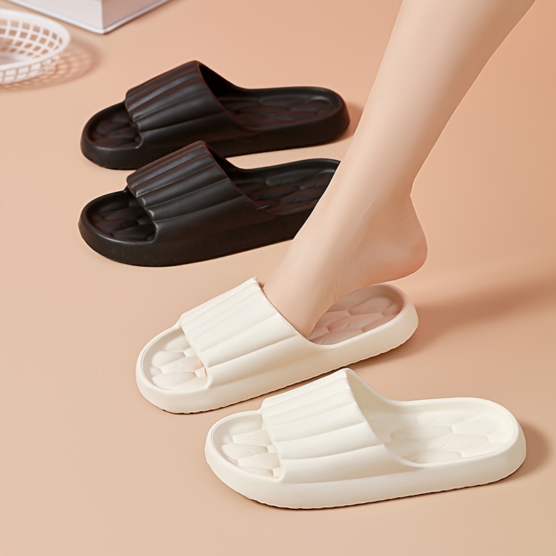 Soft Womens EVA Slide Slippers, Non Slip Indoor Outdoor Shoes, Comfortable Washable House Slides, All Season Comfort