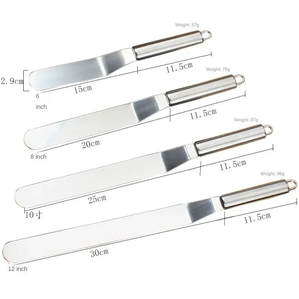Stainless Steel Cream Icing Frosting Spatula 6 8 10 12 Inch