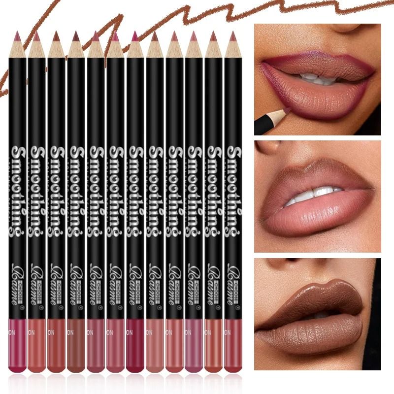 12-Piece Professional Lip Liner and Matte Lipstick Set