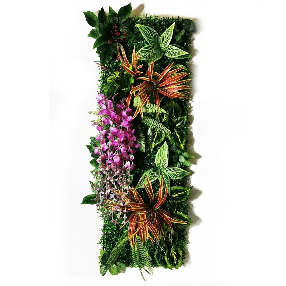 40x120cm Artificial Chlorophytum Wall | Simulation Comosum Grass Panel | Executive Hotel & Garden Sanctuary Decor