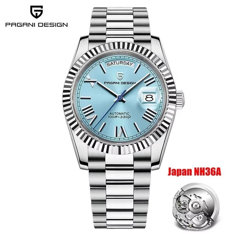 Automatic Day-Date Mechanical Watch – Luxury NH36A Movement Sapphire Timepiece
