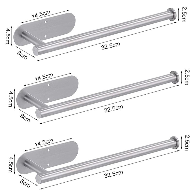 Stainless Steel Adhesive Toilet Paper Holder