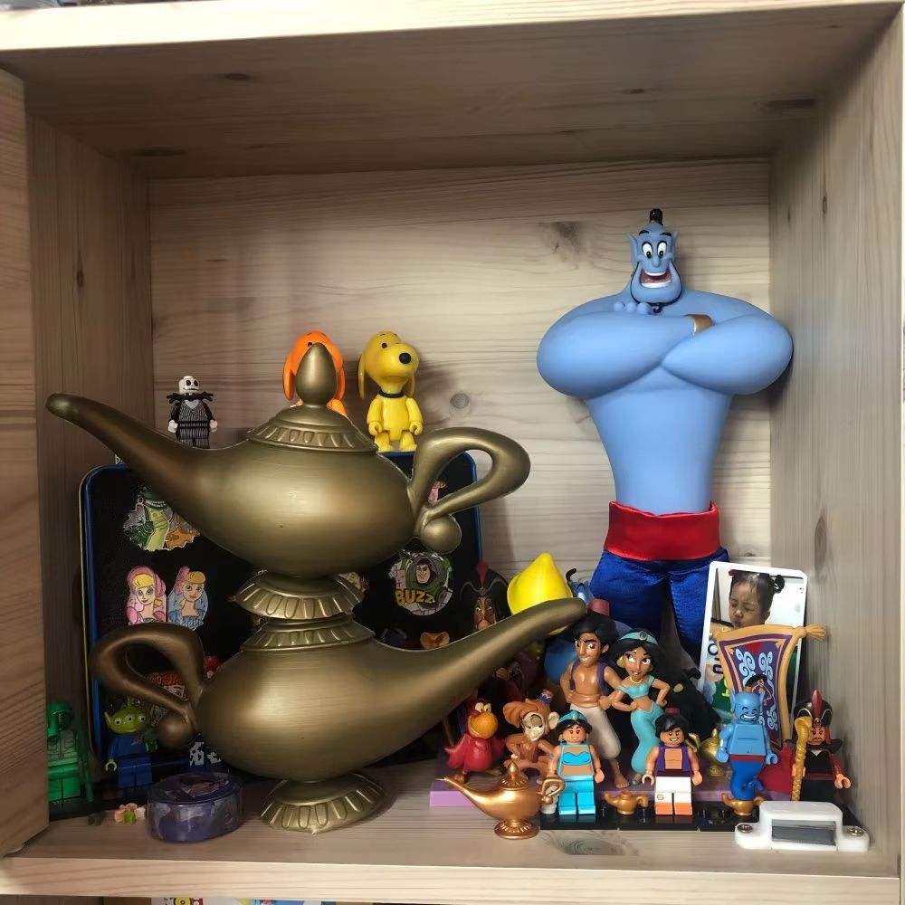 Classic Aladdin Magic Genie Lamp Cosplay Prop Vintage Arabian Party Decor