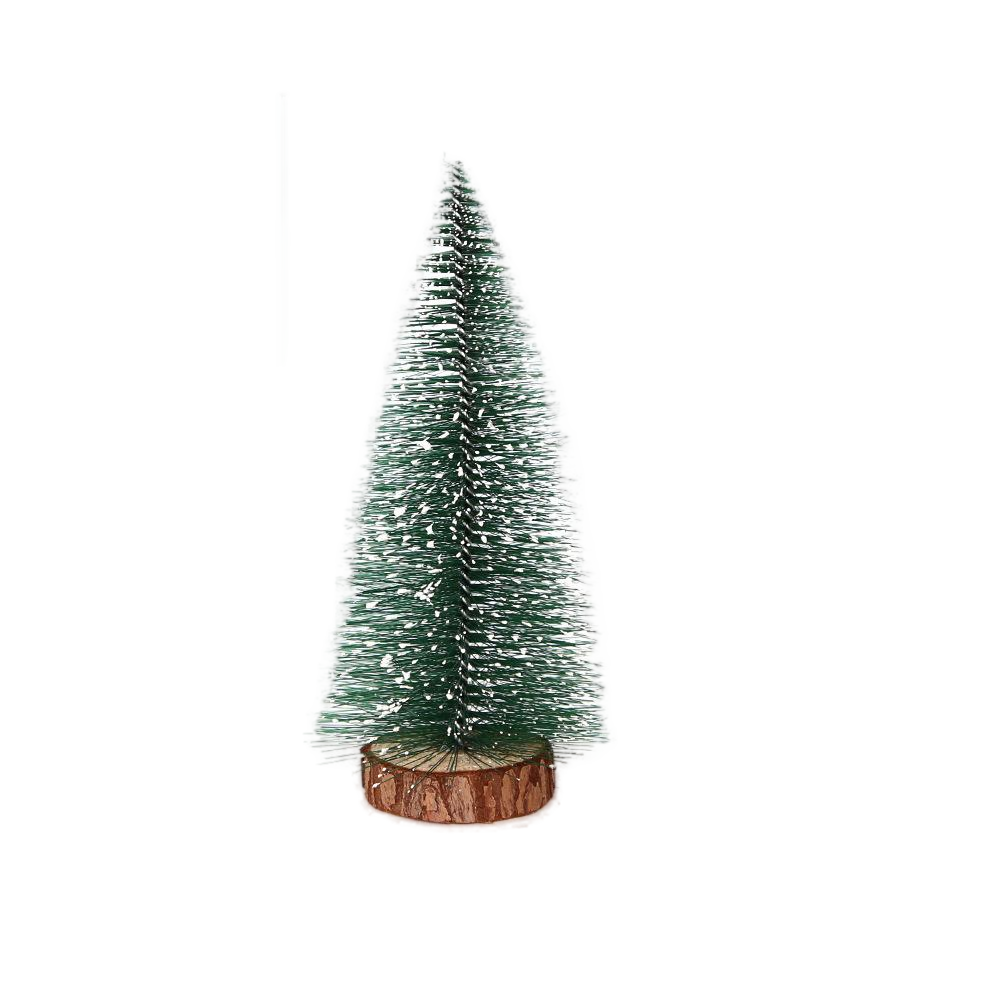 Snow Covered Mini Christmas Tree Decor, DIY Pine Ornaments, Festive Miniature Evergreen Trees for Home, Bar, and Holiday