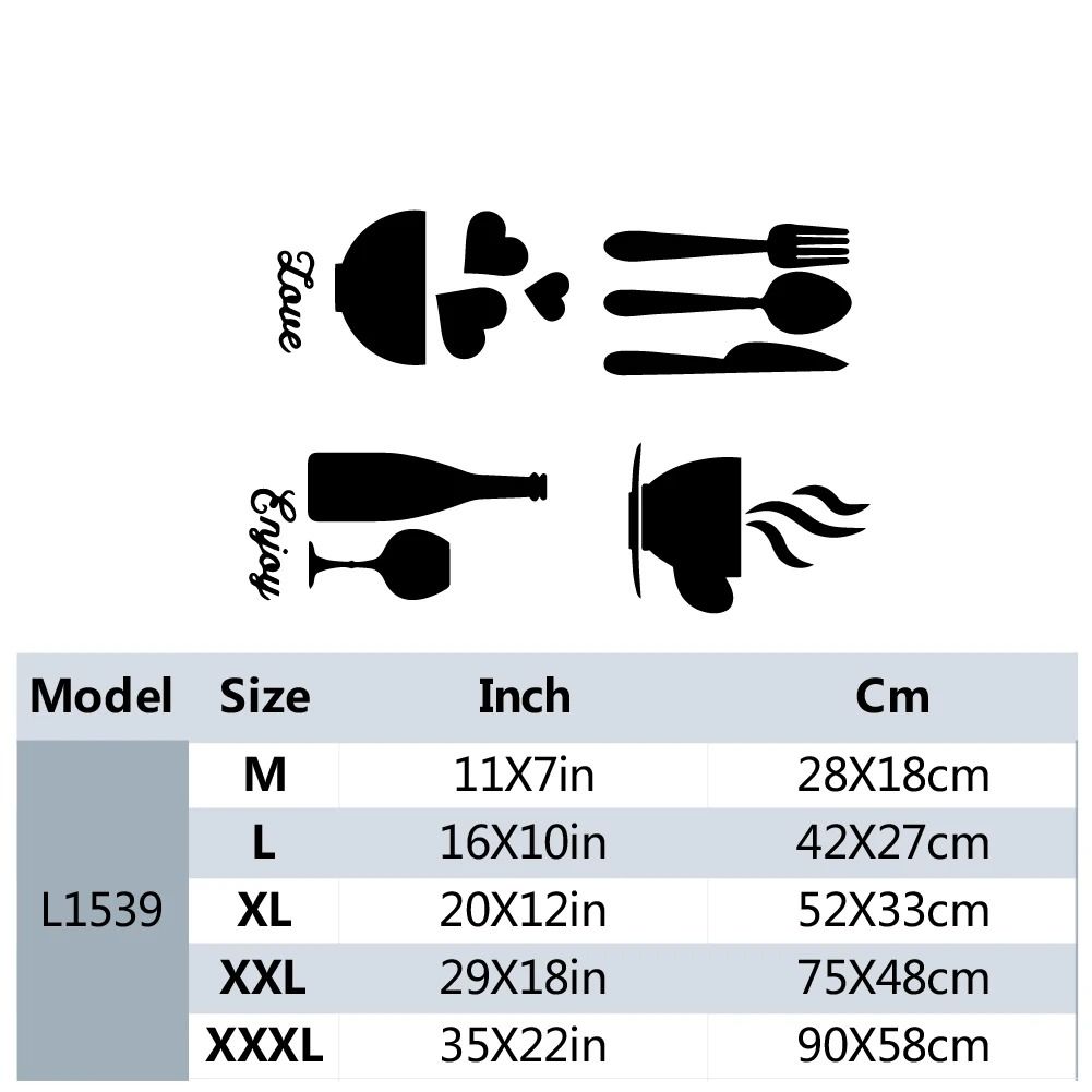 Modern Tableware Food Wallpaper Kitchen Dining Wall Decor Peel and Stick