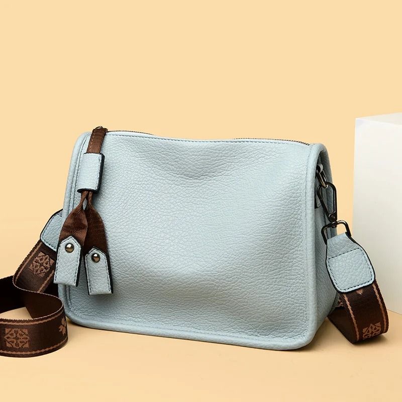 Women Genuine Leather Tote Bag Soft Cowhide Shoulder Crossbody Bag