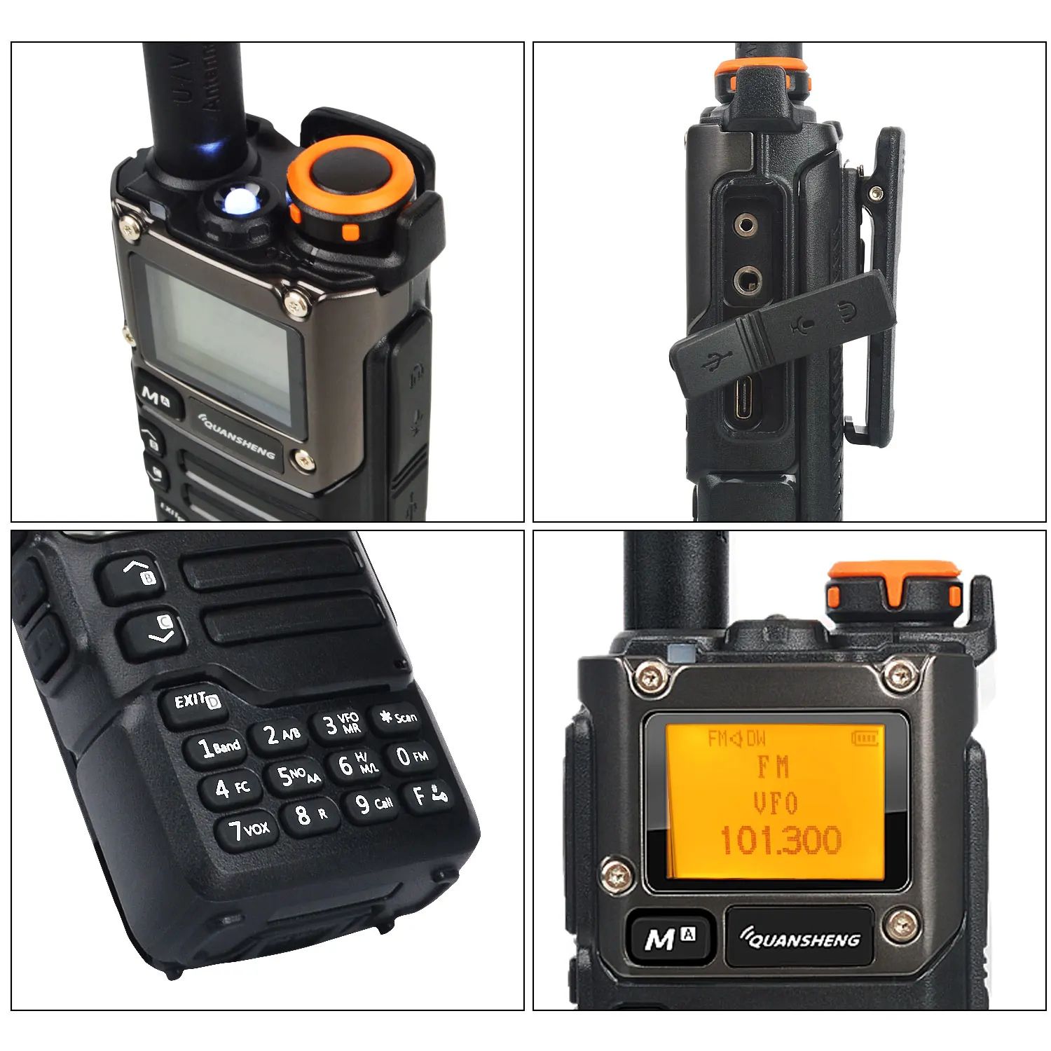 Quansheng UV-K5(8) Multi-Band Two-Way Radio with Air Band Receive, DTMF & Fast Frequency Scan