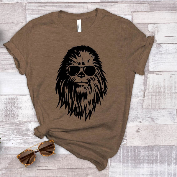 Chewbacca Shirt Star Wars Inspired Wookiee Graphic T Shirt Sci Fi Fan Tee Gift