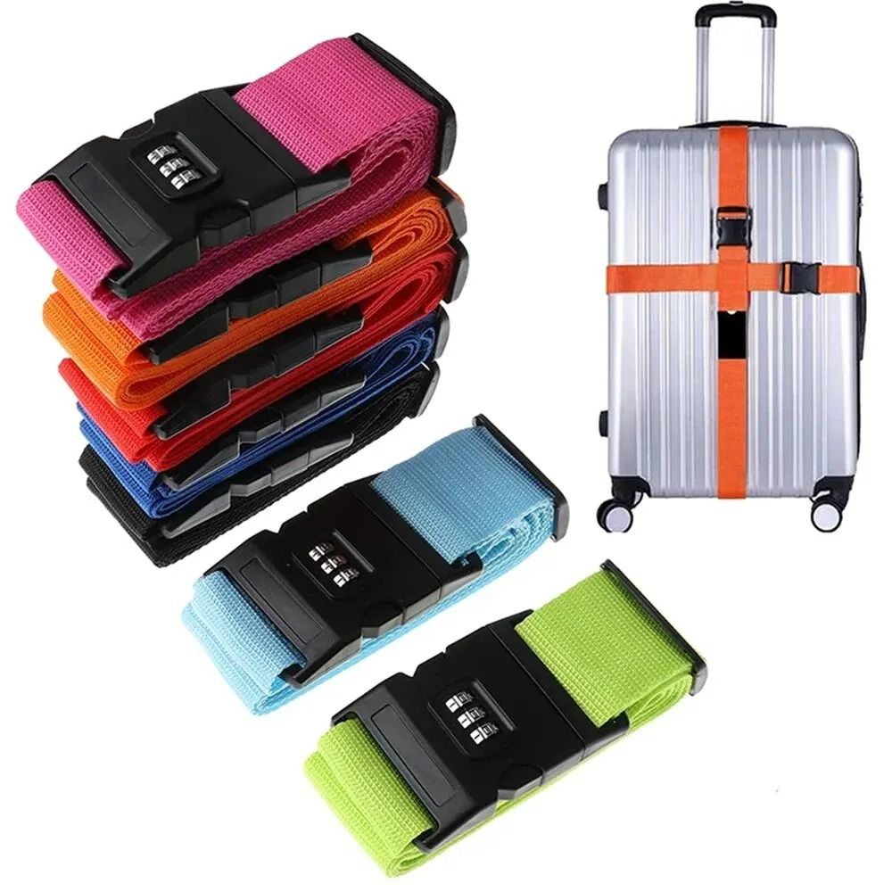 Adjustable Travel Luggage Strap with Password Lock Secure Anti Theft Baggage Packing Belt