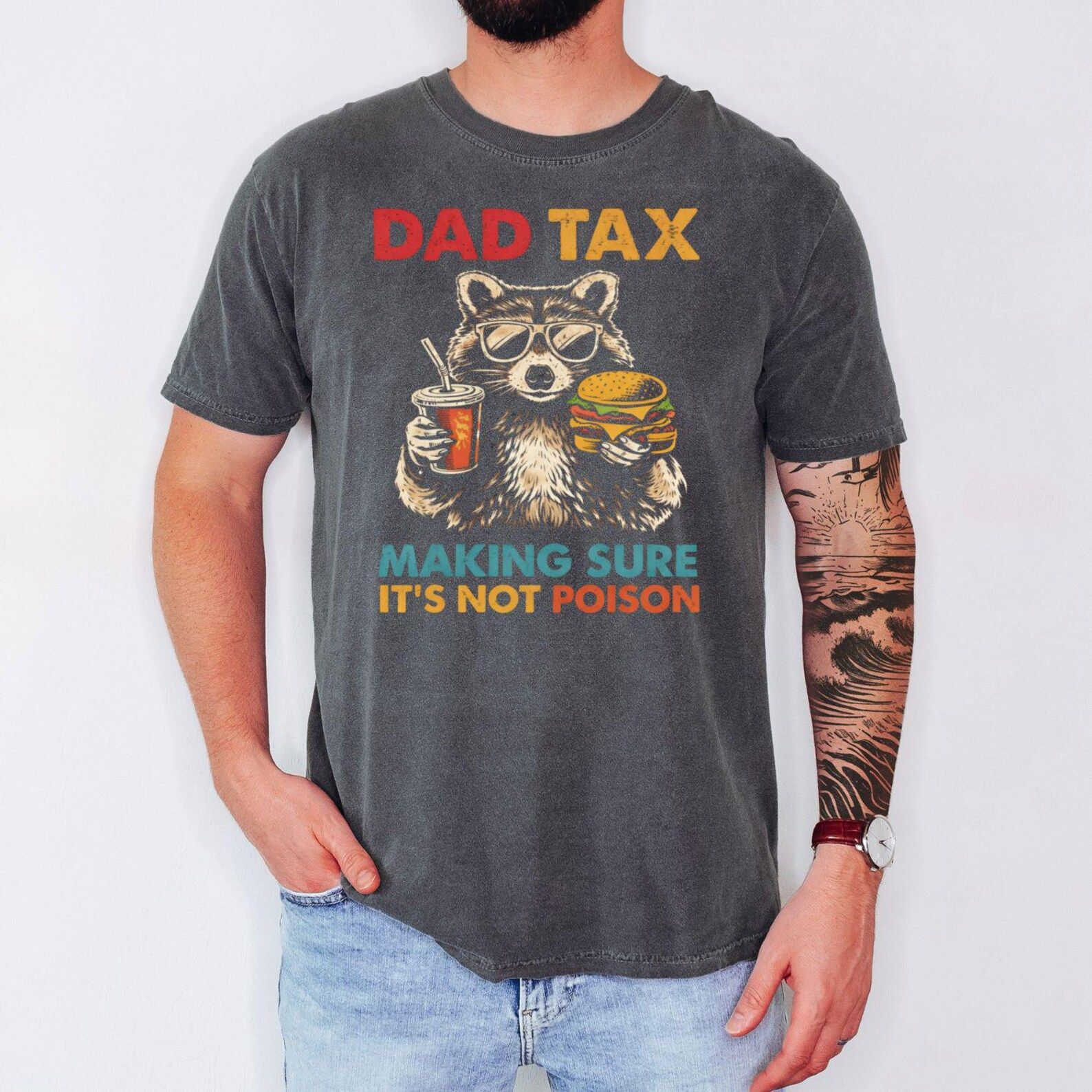 Comfort Colors Dad Tax Shirt | Funny Making Sure Its Not Poison Dad Joke Tee Gift for Father