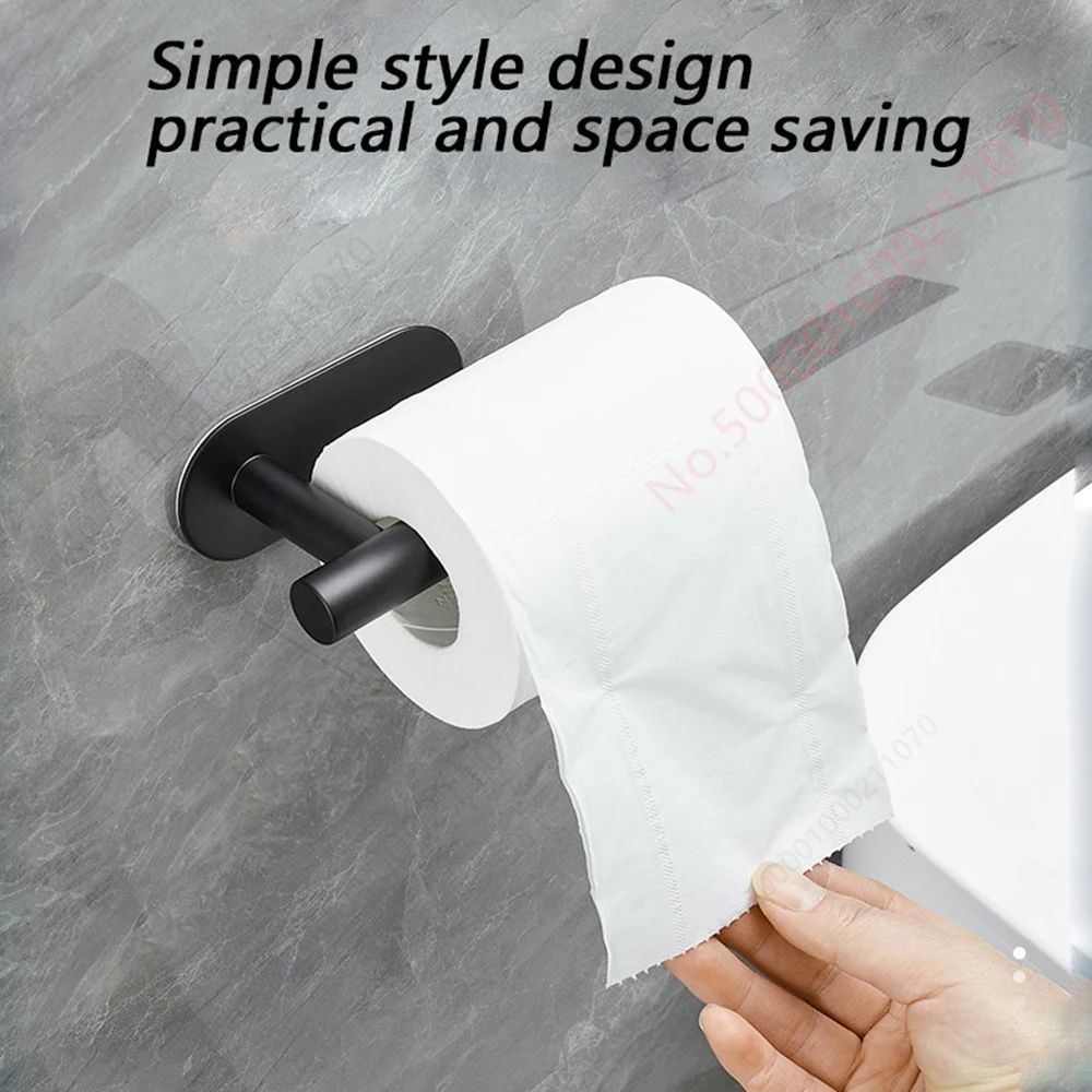 FlexMount Adhesive Toilet Paper Holder – Wall Mounted Bathroom Paper Towel Rack (1–2PCS)