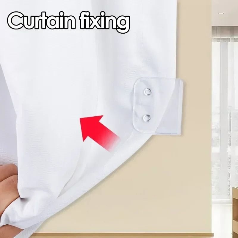 Shower Curtain Clips Non Punching Windproof Traceless Shading Cloth Hooks