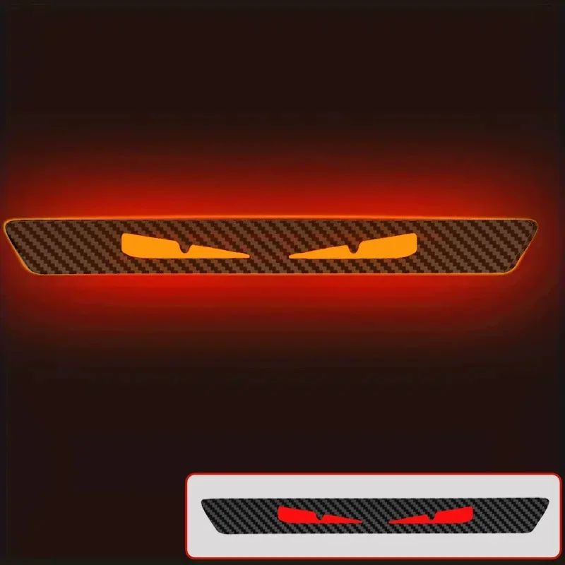 MonsterEyes Devil Eyes Tail Light Decal – Carbon Fiber Rear Light Sticker & Night Projection Sticker