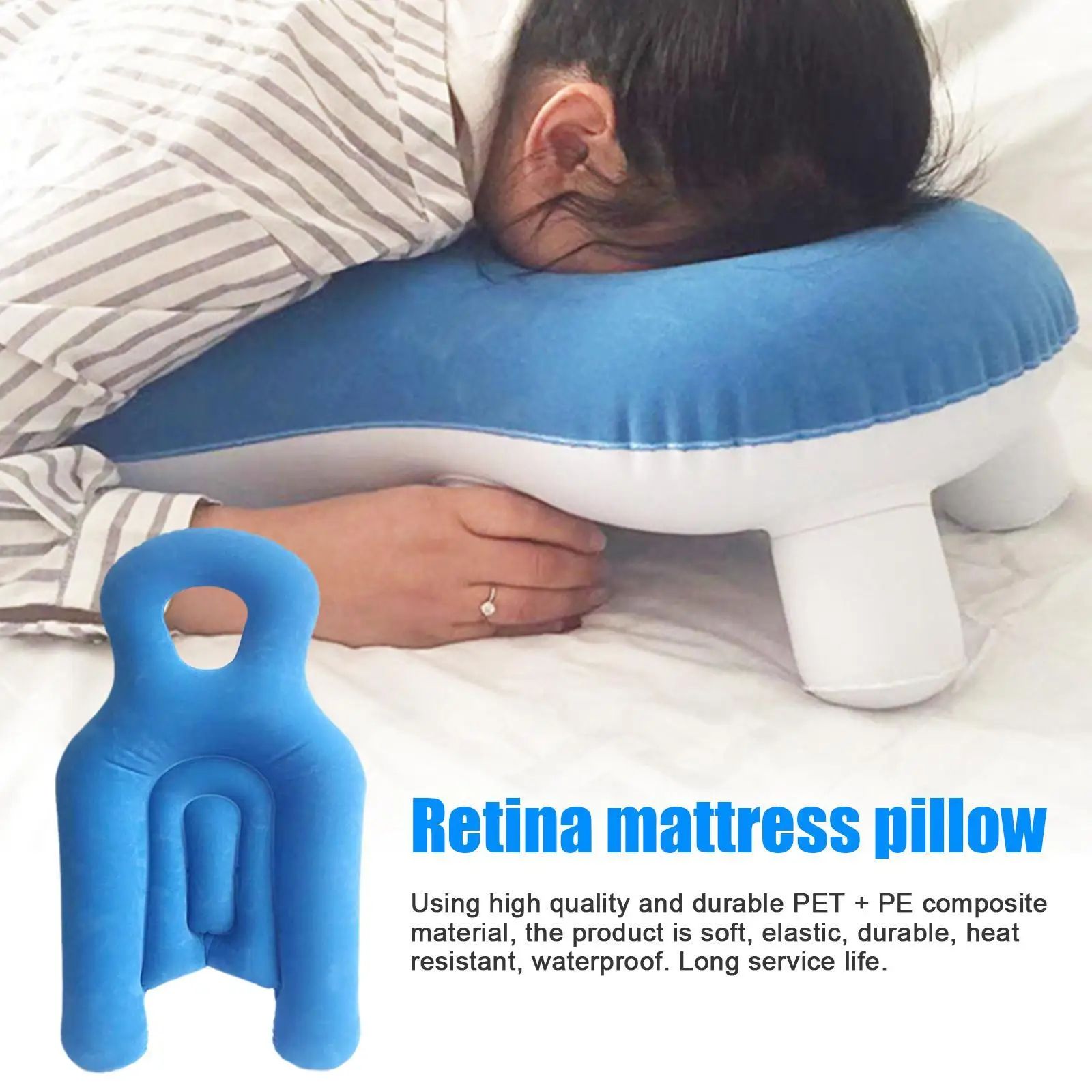 ComfortAir Face Down Pillow After Eye Surgery – Inflatable Prone Pillow for Vitrectomy & Retina Recovery