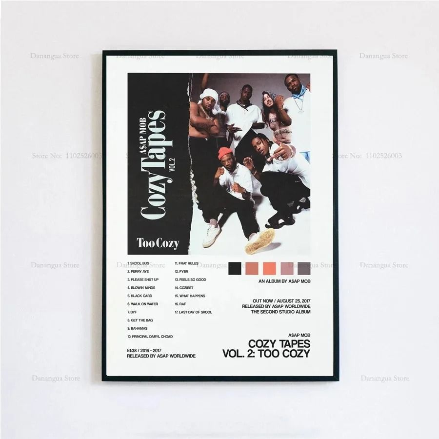 ASAP Rocky Poster Hip Hop Album Cover Wall Art Music Poster Print