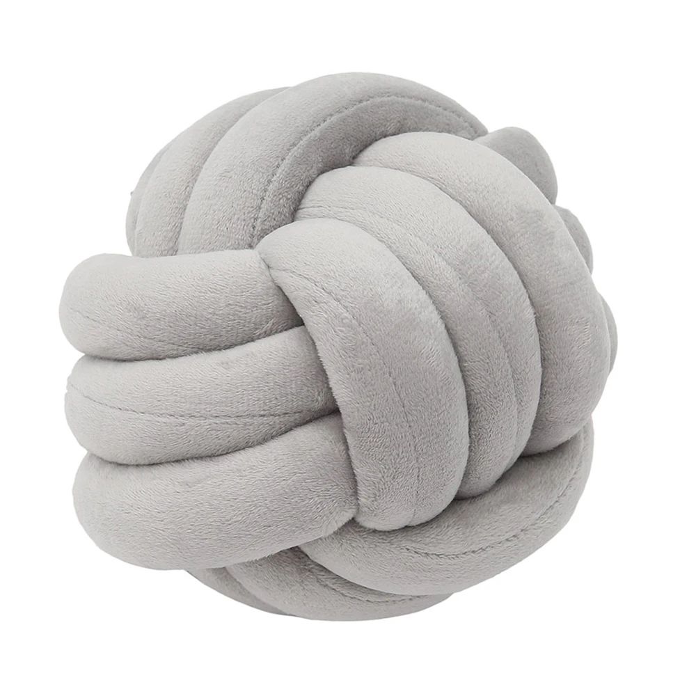 Knotted Plush Ball Throw Pillow