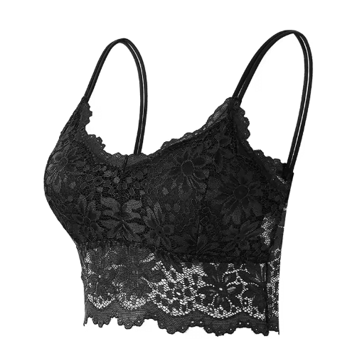 EleganceFit Seamless Wireless Lace Bralette Top