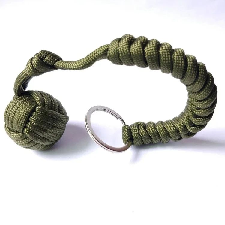 Monkey Fist Steel Ball Self Defense Keychain