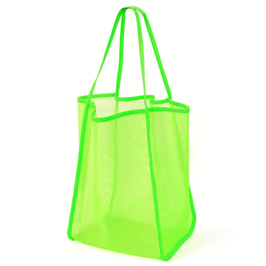 XL Beach Toy Bag Extra Large Foldable Mesh Tote with Sturdy Handles