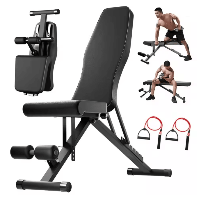 Adjustable Weight Bench Foldable Strength Training Bench for Full Body Workout