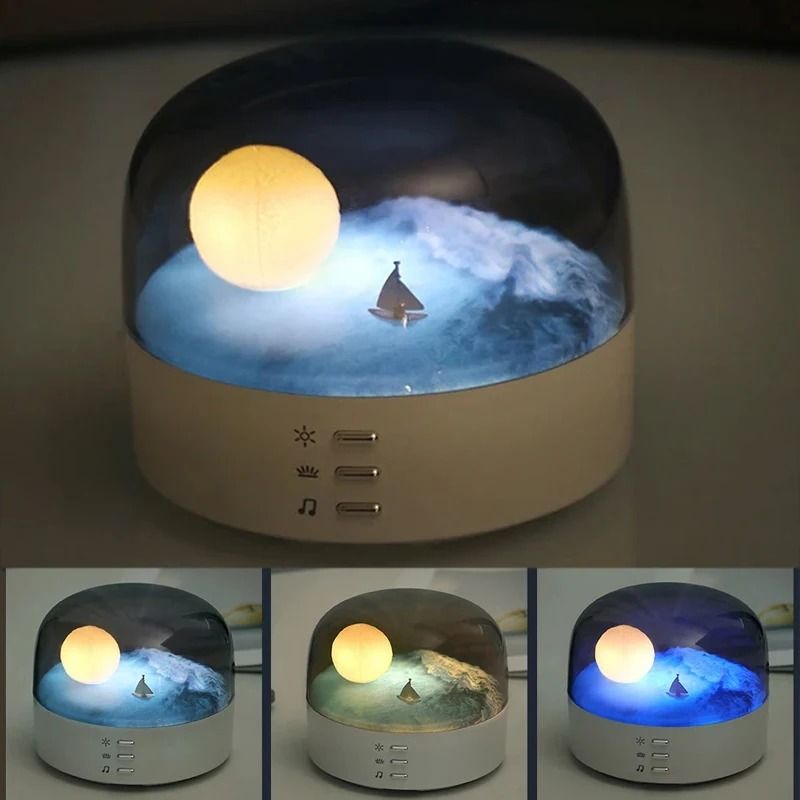Mini Portable Bluetooth Speaker with Ambient Light and Wireless Music Playback