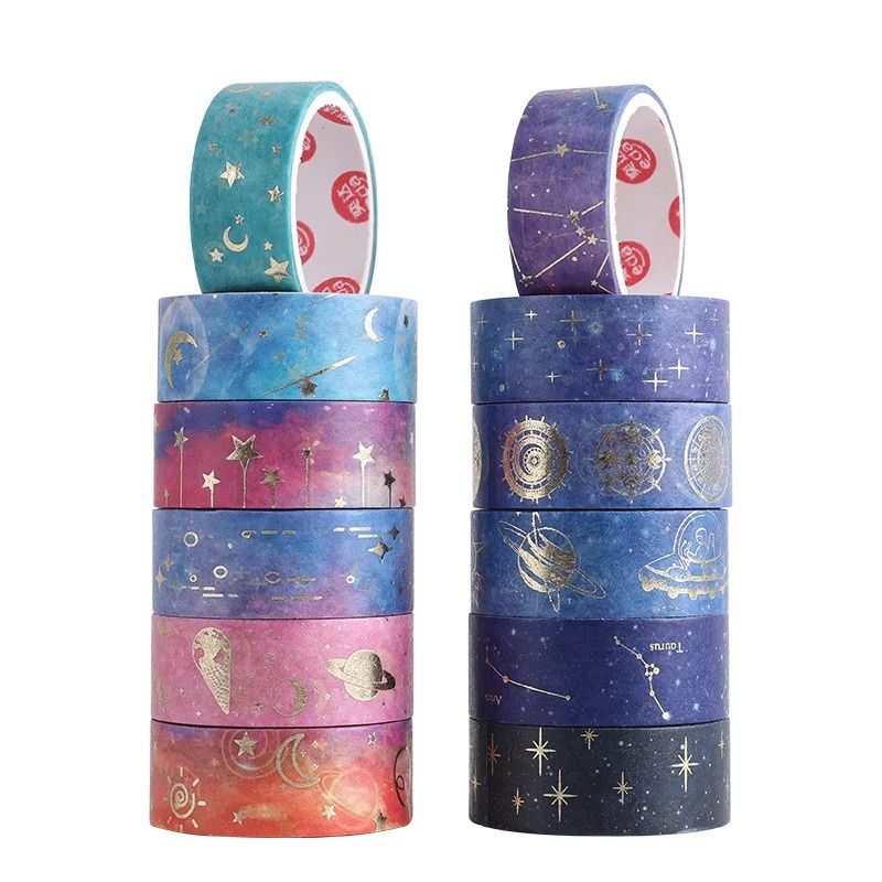 Celestial Starry Night Galaxy Washi Tape Set