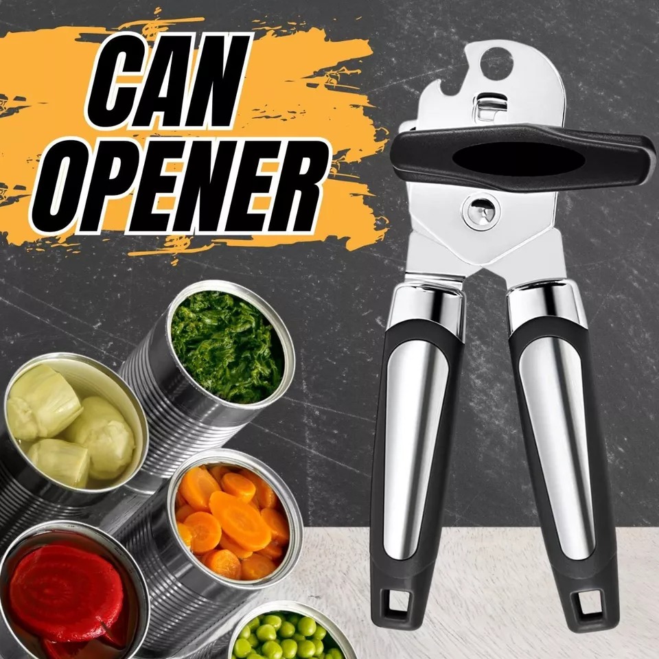 Heavy duty can opener stainless steel smooth edge manual can opener kitchen tool