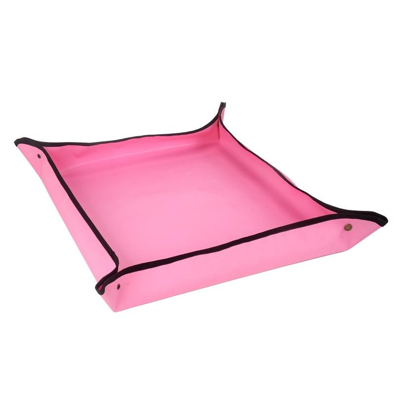 Waterproof Gardening Mat Foldable Potting Soil Tray with Snap Corners for Indoor Outdoor Planting
