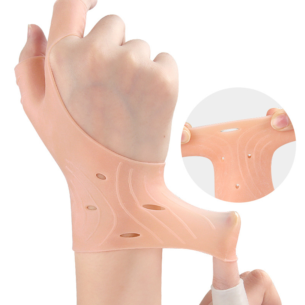 Soft Waterproof Gel Wrist Thumb Support Braces, Unisex Compression Sleeve for Left & Right Hand