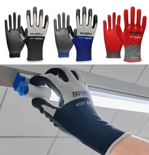 Ultrathin Electrician Insulating Gloves for 400V Protection with Touchscreen Compatibility