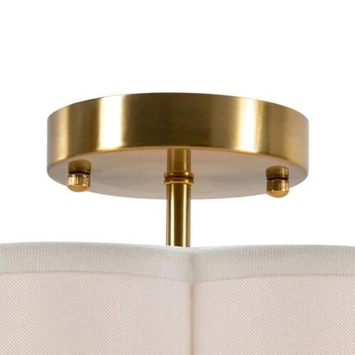 Flush Mount Pendant Lamp, Modern Ceiling Light, Drum Shade Chandelier