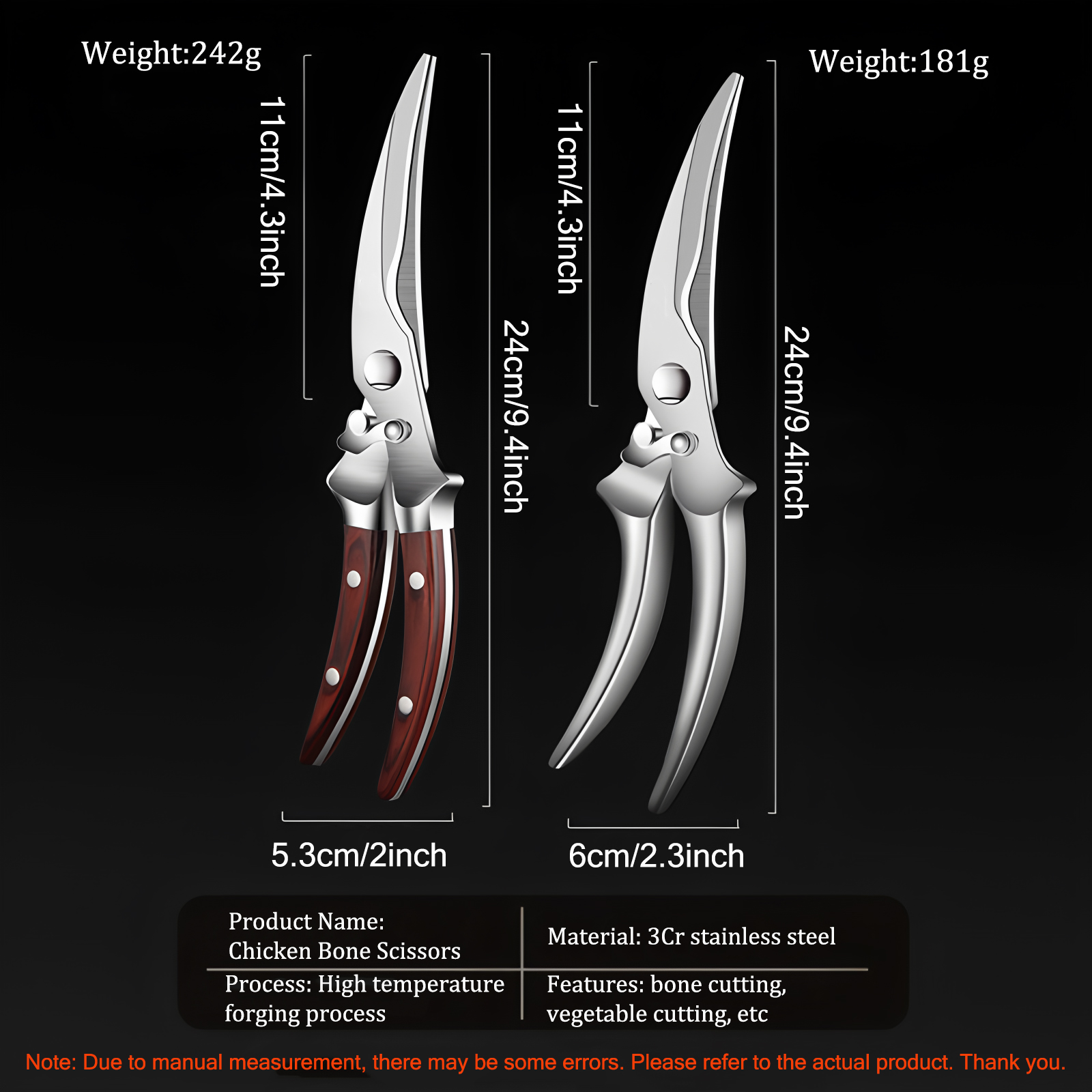 Multi Purpose Poultry Shears and Kitchen Scissors with Fish Scaler