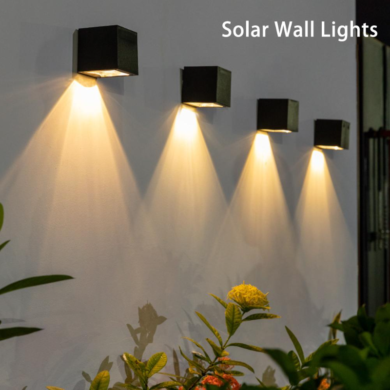 Outdoor Wall Lamp LED Solar Light Garden Square Fence Lighting Courtyard Decoration Wall Lamp