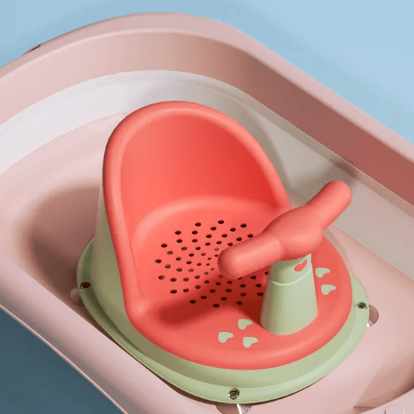 Baby Shower Chair with Body Support, Portable Bath Seat for Newborns and Toddlers, Infant Bathing Essentials
