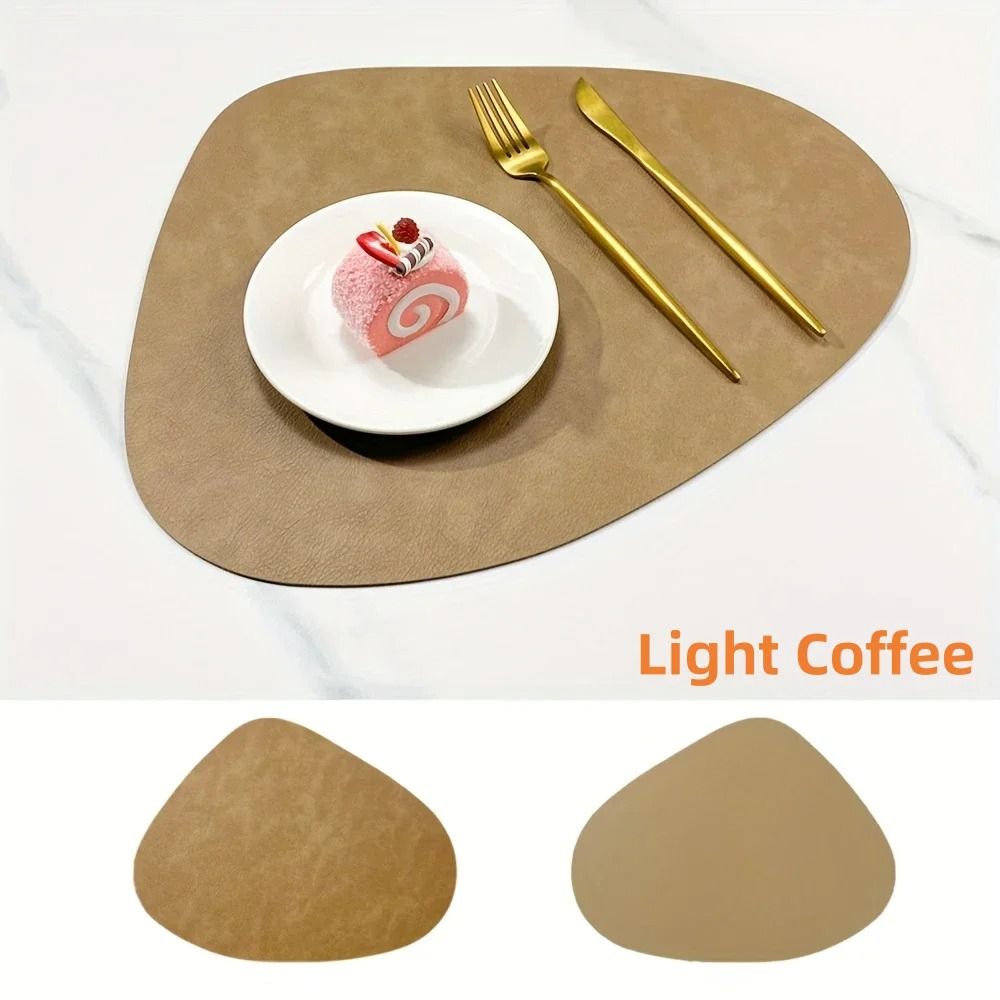Premium PU Leather Placemats & Coffee Coasters – Waterproof & Heat-Resistant Table Mats