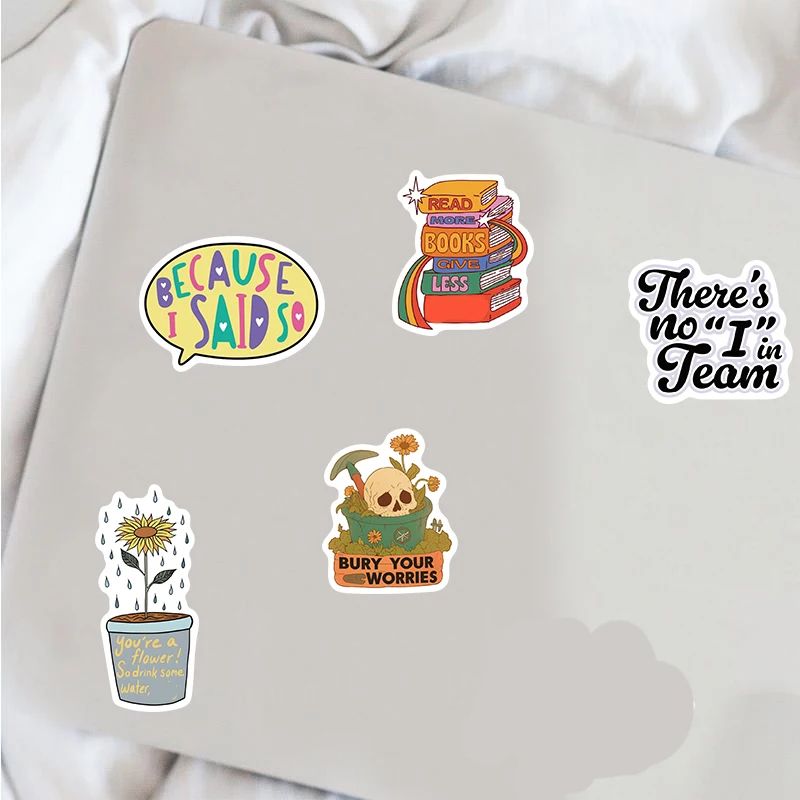 SnarkPop Sarcastic Sticker Pack – Aesthetic Kawaii Waterproof Graffiti Decals, 50pcs