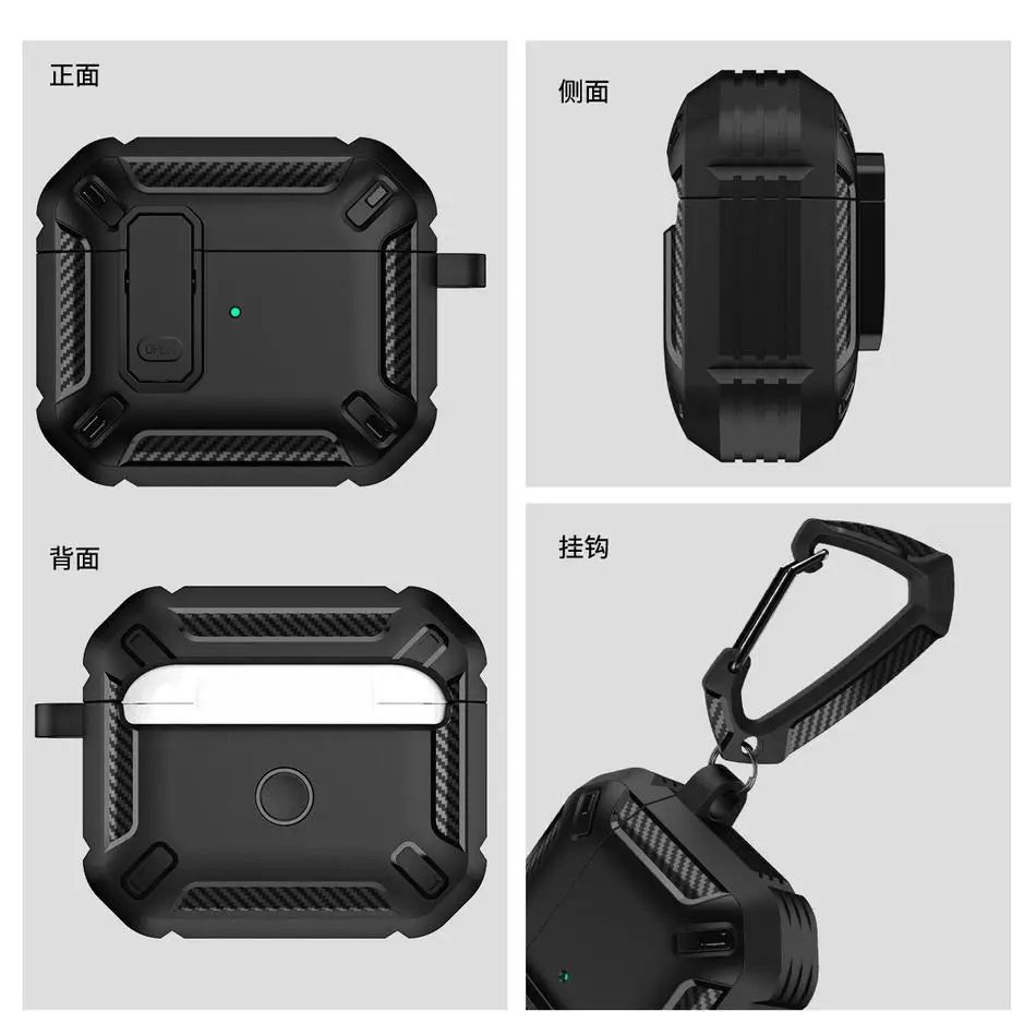 Luxury Shockproof AirPods Pro Case with Keychain
