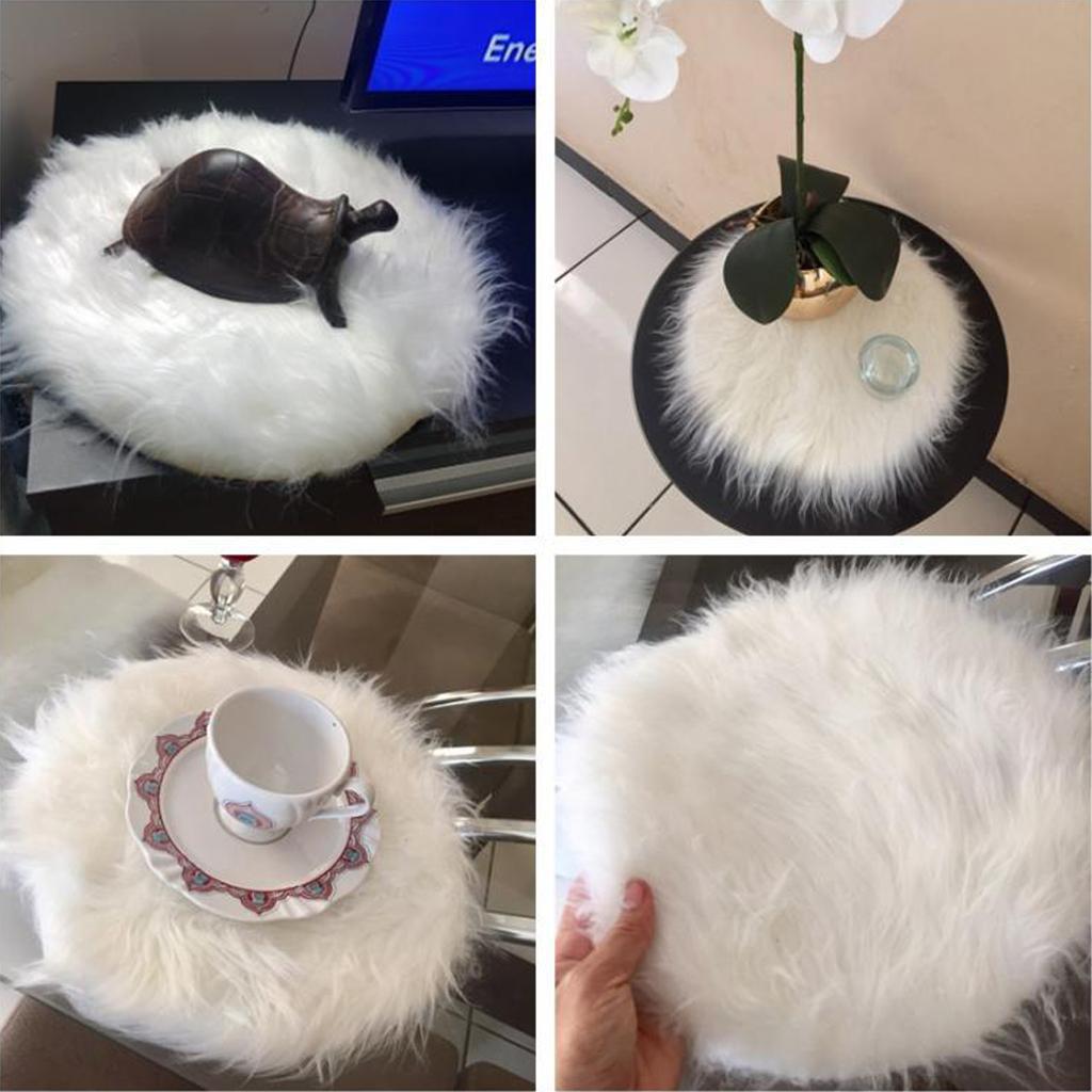 Luxurious Soft Sheepskin Faux Fur Rug - Washable Small Mat for Home Decor