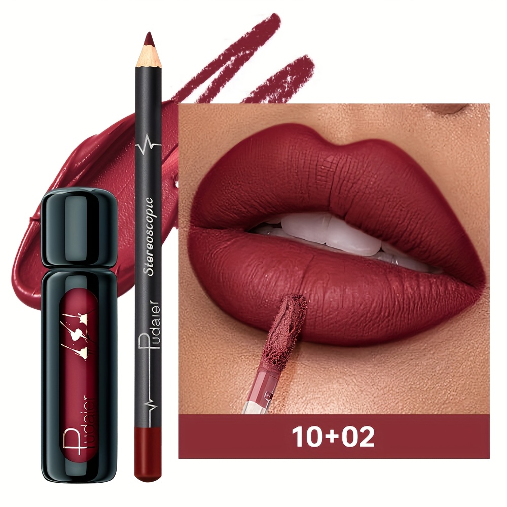 Waterproof Lip Liner Set Long Lasting Smudge Proof Matte Lip Pencil Collection