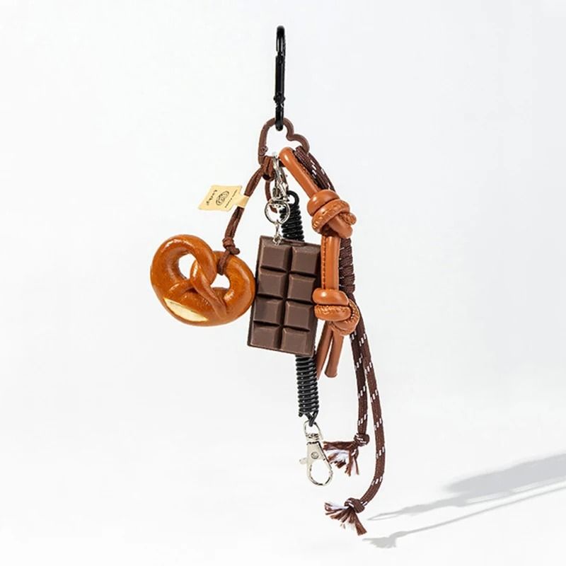 Braided Rope Bag Pendant Keychain Cute Decorative Charm