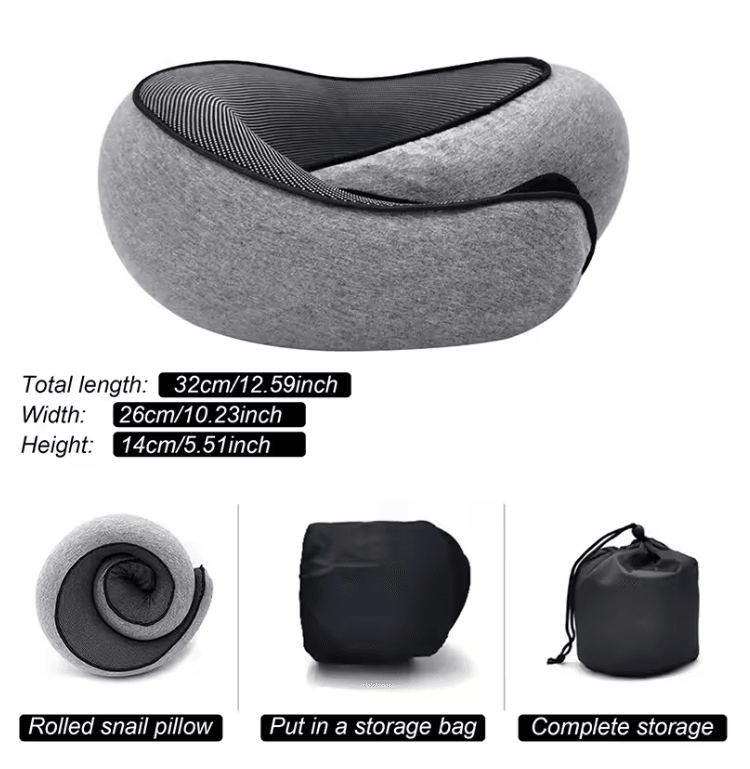 CloudRest Memory Foam Travel Neck Pillow
