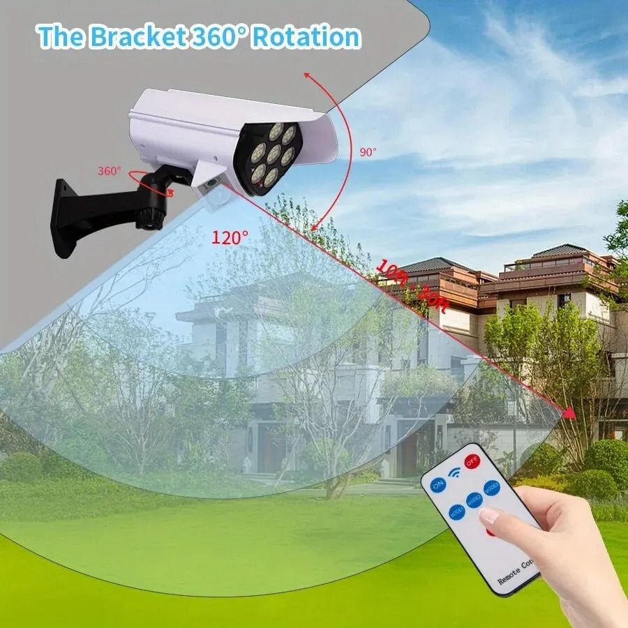 Outdoor Motion Sensor Solar Security Lights with Camera Look Design