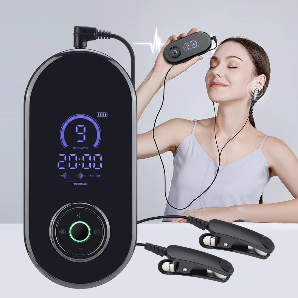 CES Ear Clip Sleep Aid Device – Natural Insomnia and Anxiety Relief with Microcurrent Therapy for Deep Sleep