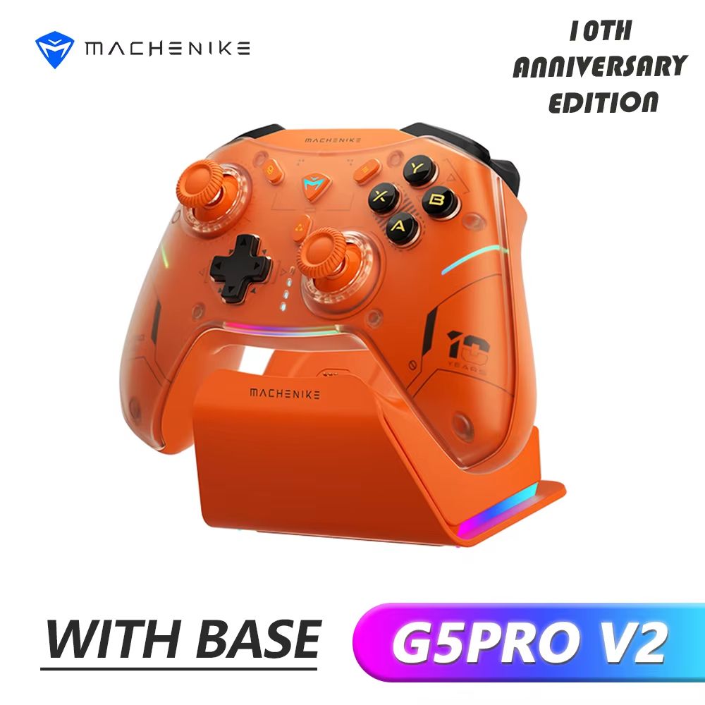 Machenike G5 Pro V2 Wireless Gaming Controller – Three-Mode Gamepad with Hall Effect Joysticks, Hot-Swap Triggers & Vibr