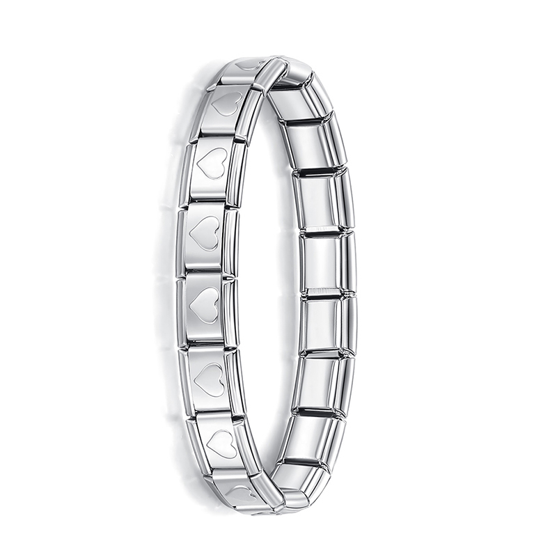 Hapiship Womens Elastic Charm Bracelet Fashionable Stainless Steel Bangle