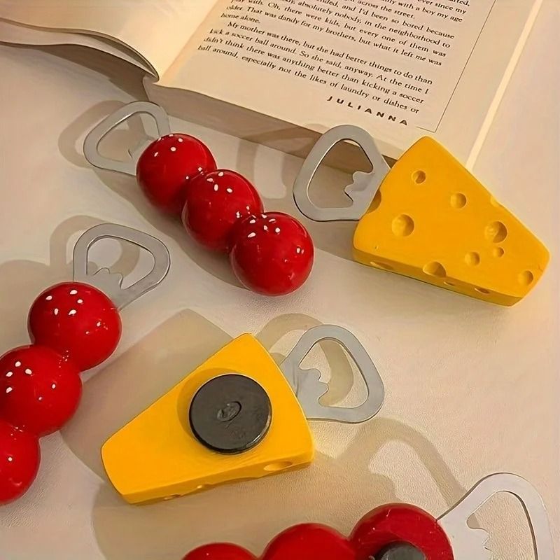 Magnetic Bottle Opener With Sugar Gourd And Cheese Design