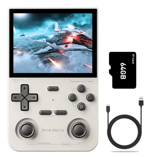 GAMINJA K36 Handheld Game Console – 3.5 IPS Screen with 64GB Classic Games